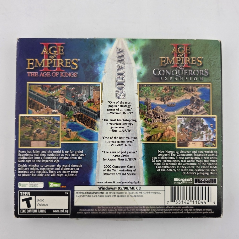 Microsoft Age of Empires II Gold Edition PC Game CD-ROM Nostalgia GOOD 90s Pack - Picture 4 of 6